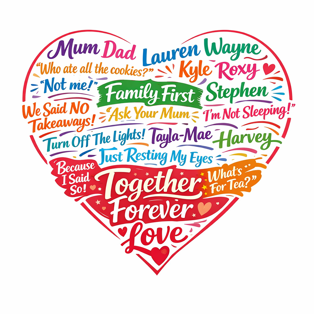 Family Word Art Silhouette