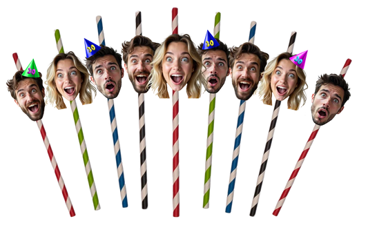 Personalised Face Straws: Big Laughs
