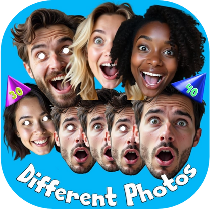 Party Face Masks with different photos