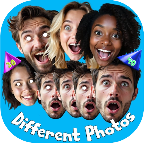 Party Face Masks with different photos