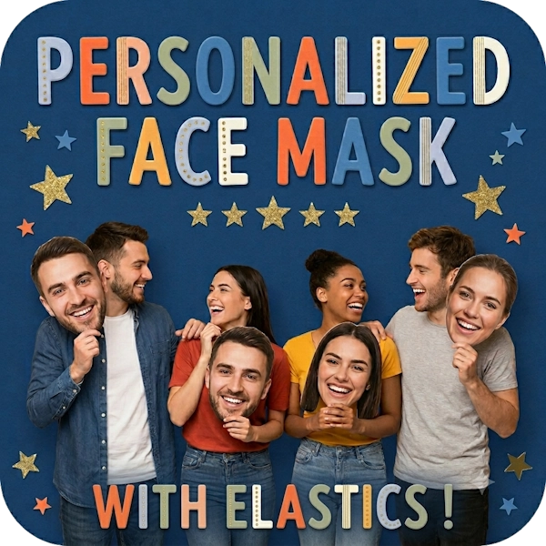 Personalised Face Mask with Elastics