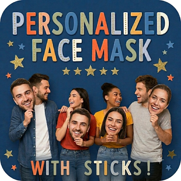 Personalised Face Mask with Sticks